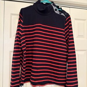 Black and Red Striped Long Sleeve Top